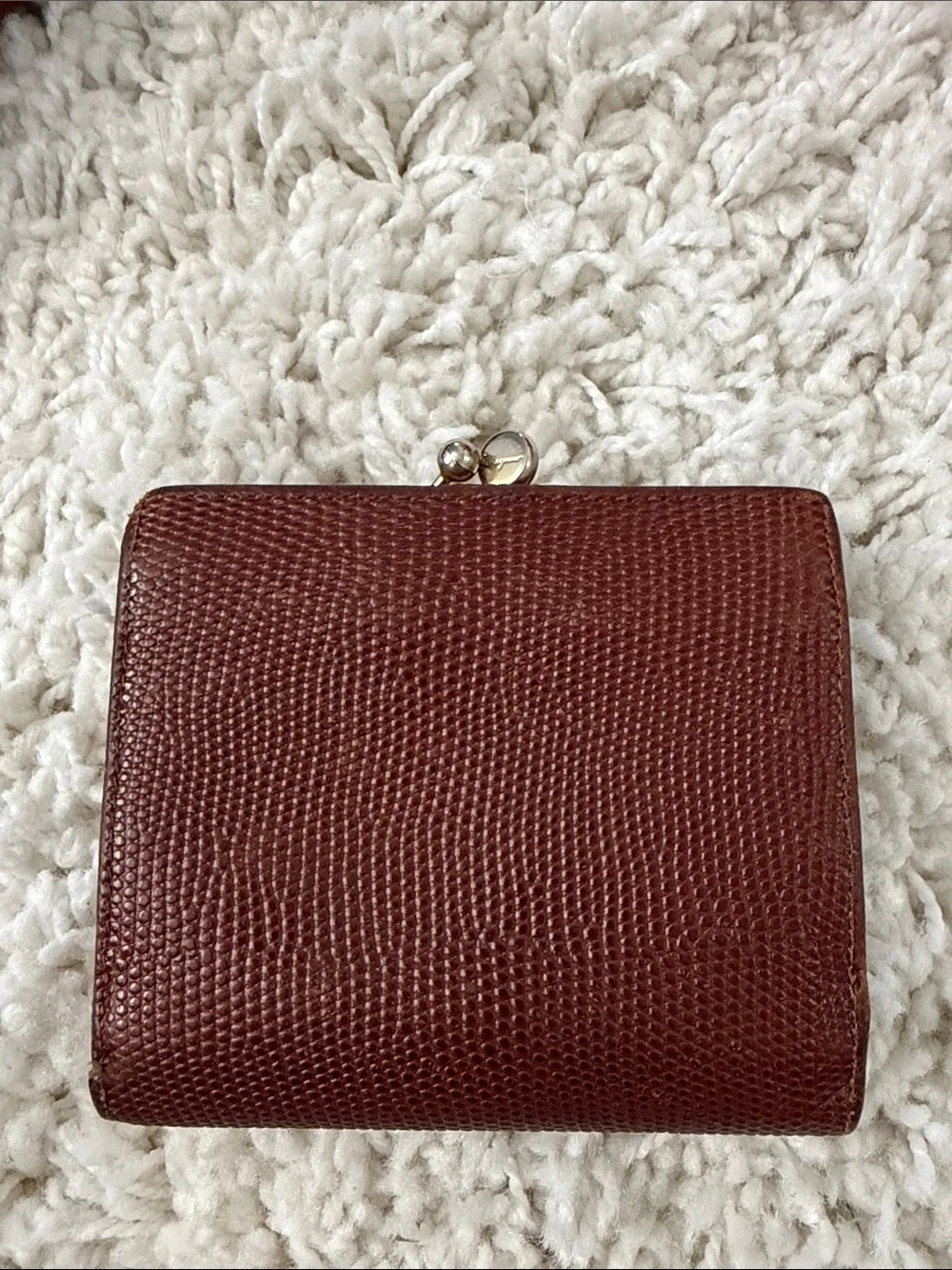 Vintage Salvatore Ferragamo Brown Vara Bow Leather Wallet
